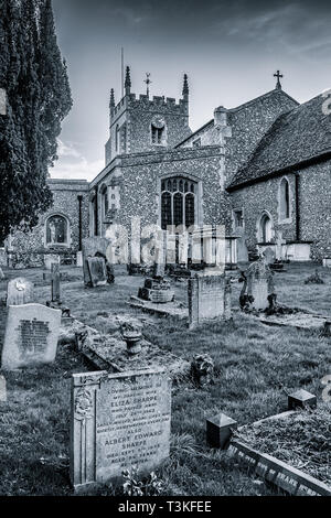 Barkway Dorfkirche, Hertfordshire Stockfoto