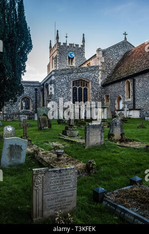 Barkway Dorfkirche, Hertfordshire Stockfoto