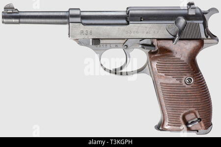 Pistole Walther P38, Kaliber 9 mm Parabellum, Carl Walther GmbH, Produktion: 1938-1945, Editorial-Use - Nur Stockfoto