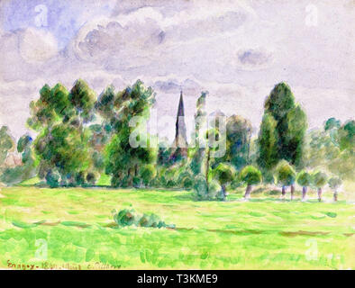 Camille Pissarro (1830 1903) Eragny Aquarell - Private Collection 1890 Stockfoto