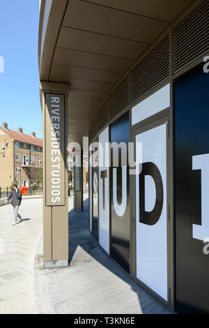 Die neue Riverside Studios, Queen Caroline Street, Hammersmith, London, W6, Großbritannien Stockfoto