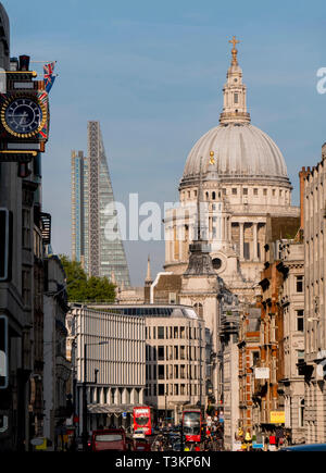 Europa, Großbritannien, England, London, St Pauls Kathedrale von Fleet street Stockfoto