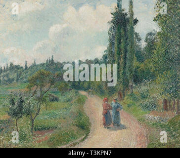 Camille Pissarro (1830 1903) La Route D'osny - Private Collection 1883 Stockfoto