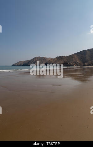 Yiti Strand bei Ebbe in der Nähe von Maskat, Sultanat Oman Stockfoto