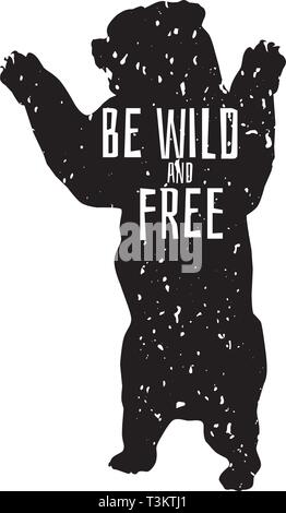 Vector Illustration eines Grizzlybären. Stock Vektor