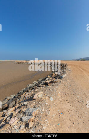 Yiti Strand bei Ebbe in der Nähe von Maskat, Sultanat Oman Stockfoto