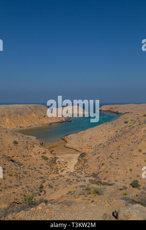 Yiti Strand bei Ebbe in der Nähe von Maskat, Sultanat Oman Stockfoto