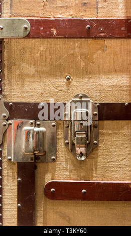 Close Up Koffer Koffer Sperren Stockfoto