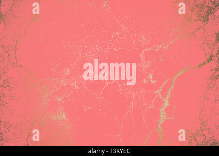 Luxus grunge Textur mit Wirkung overlay Gold. Coral Gold Hintergrund. Hohe Qualität drucken. Stockfoto