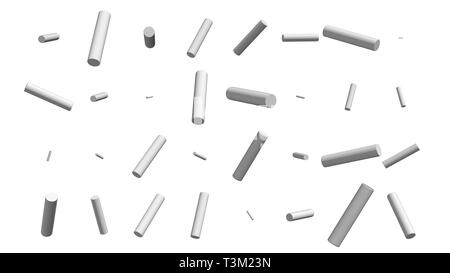 Die 3D-Darstellung der abstrakten Hintergrund mit weißen islated Stockfoto