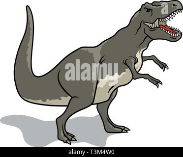 Dinosaurier. Vector Illustration. Tyrannosaurus Stock Vektor