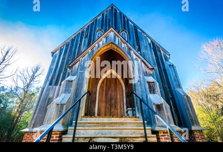 St. Luke's Episcopal Church wird dargestellt, Feb 7, 2015, an der Alten Cahawba Archäologischen Park in Orrville, Alabama. Stockfoto