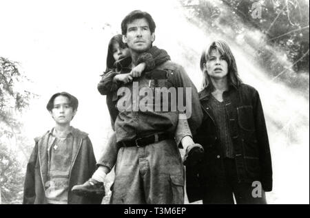 Pierce Brosnan und Linda Hamilton in dem Film "Dante's Peak, 1997 Stockfoto