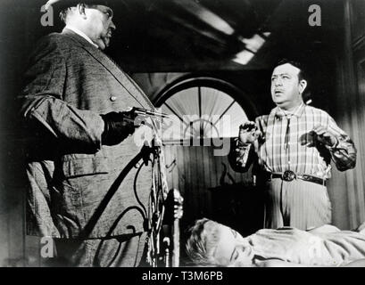 Orson Welles, Akim Tamiroff und Janet Leight im Film einen Hauch des Bösen, 1958 Stockfoto