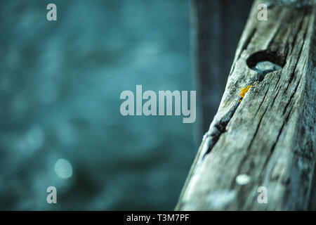 Alte jetty Holzstruktur Stockfoto