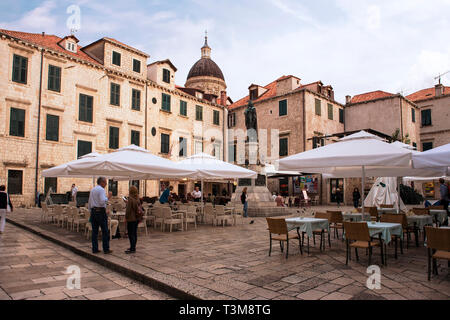 Gundulićeva Poljana, den Marktplatz, Stari Grad, Dubrovnik, Kroatien Stockfoto