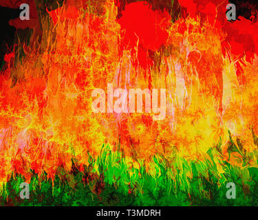 Digitale Kunst: Inferno 2032. Stockfoto