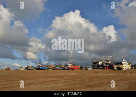 Die Stader Angeln Strand, Hastings, East Sussex, England, Großbritannien Stockfoto