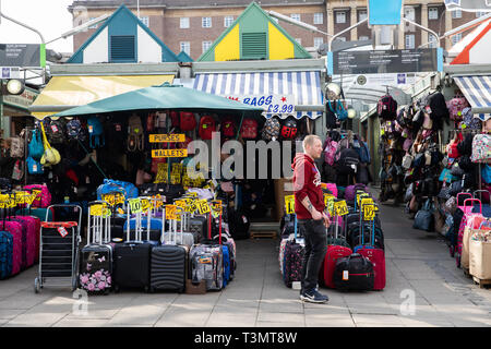 Stände auf dem Marktplatz, Norwich Norfolk Stockfoto