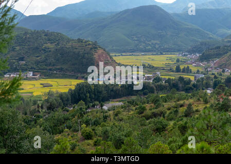 Honghe Hani Reisterrassen ist die Terrasse in der Präfektur Honghe, Yuanyang County, Yunnan, China. Es ist ein Weltkulturerbe und der Kulturen Stockfoto