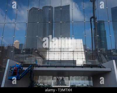 Azrieli towers. Moderne, Glas, hohe Gebäude in Tel Aviv, Israel Stockfoto