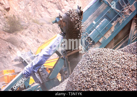 Hanson Zuschlagstoffe zu machen Steinbruch in Newport South Wales. 05/10/2005 Stockfoto