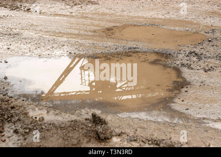 Hanson Zuschlagstoffe zu machen Steinbruch in Newport South Wales. Beton. 30/11/2005 Stockfoto