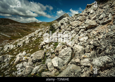 Berg Schutt in Gran Sasso e Monti della Laga Nationalpark Stockfoto