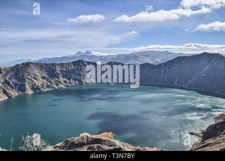 Quilotoa Vulkans, Ecuador Stockfoto