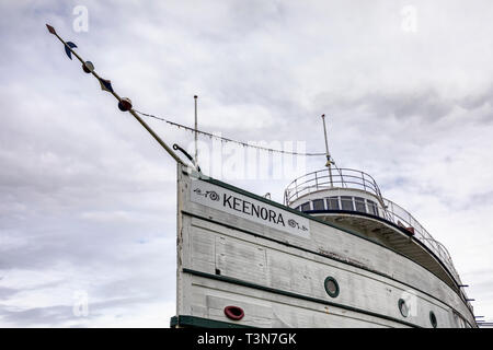 Die SS Keenora Steamship, Marine Museum von Manitoba, Selkirk, Manitoba, Kanada. Stockfoto