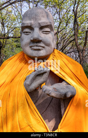 Die mimik von Buddha, tausend Buddha Berg öffentlichen Park, Jinan, Provinz Shandong, China Stockfoto