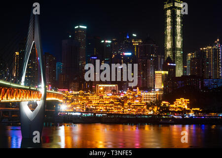 Hongya Höhle, Chongqing, China Stockfoto