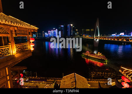 Hongya Höhle, Chongqing, China Stockfoto