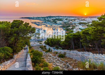 Panorama von Santa Maria di Leuca, Stadt, Salento, Apulien. Italien. Stockfoto