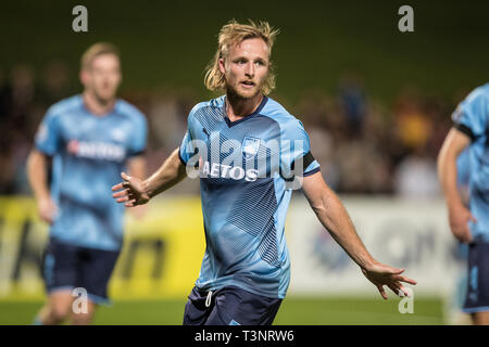 Kogarah, Australien. 10 Apr, 2019. Ryan Grant Sydney FC in der AFC Champions League Gruppe H Match zwischen Sydney FC und Shanghai SIPG im Stadion, Kogarah, Australien am 10. April 2019. Foto von Peter Dovgan. Nur die redaktionelle Nutzung, eine Lizenz für die gewerbliche Nutzung erforderlich. Keine Verwendung in Wetten, Spiele oder einer einzelnen Verein/Liga/player Publikationen. Credit: UK Sport Pics Ltd/Alamy leben Nachrichten Stockfoto