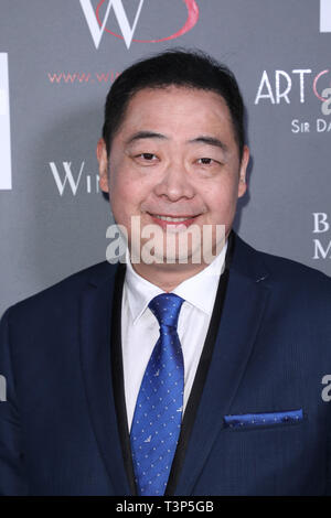 Prominente nehmen an der Sir Daniel K. Winn Art Couture Ausstellung in Winn Slavin Fine Art Gallery in Beverly Hills mit: Joey Zhou Wo: Los Angeles, Kalifornien, Vereinigte Staaten, wenn: 10 Mar 2019 Credit: Sheri Determan/WENN.com Stockfoto