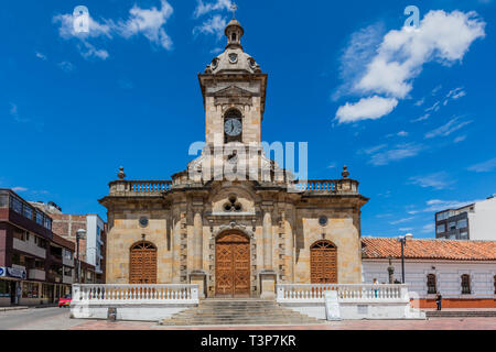 Paipa, Kolumbien - 14. Februar 2017: San Miguel Arcangel Kirche von Paipa Boyaca in Kolumbien Südamerika Stockfoto