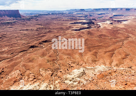 Blick vom Green River auf den Canylonlands National Park, Insel im Sky District, Utah, USA. Stockfoto