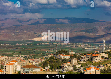 Zahle skyline Stadtbild in der Beeka valley Libanon Naher Osten Stockfoto