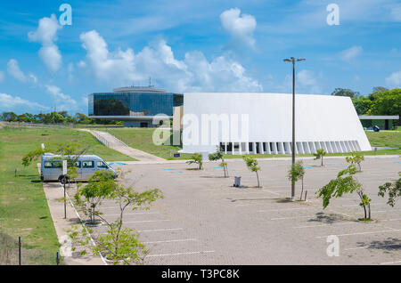 Joao Pessoa PB, Brasilien - 25. Februar 2019: Bau des Architekten Oscar Niemeyer entworfen namens Estacao Cabo Branco, Wissenschaft, Kunst und Kultur T Stockfoto