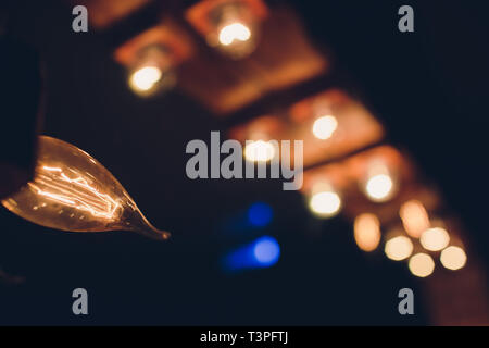 Dekorative edison Stil Glühlampe Glühlampe. Stockfoto