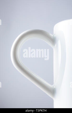 Nahaufnahme der Kaffeetasse. Stockfoto