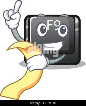 Menü mit Taste F9 in die zeichenform Stock Vektor