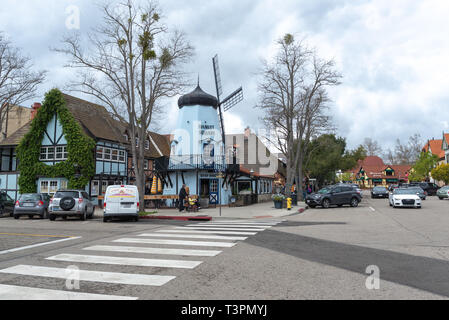 Dänischen Stadt Solvang in Santa Ynes, Kalifornien. USA. Frühjahr 2019 - Bild Stockfoto