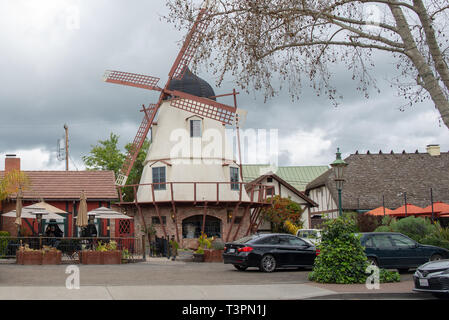 Dänischen Stadt Solvang in Santa Ynes, Kalifornien. USA. Frühjahr 2019 - Bild Stockfoto