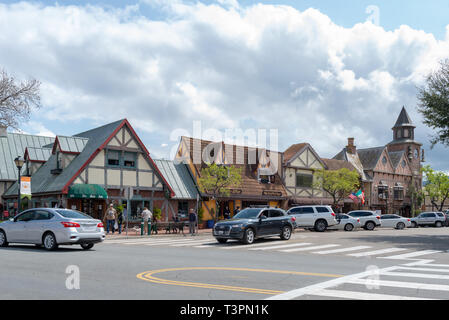 Dänischen Stadt Solvang in Santa Ynes, Kalifornien. USA. Frühjahr 2019 - Bild Stockfoto