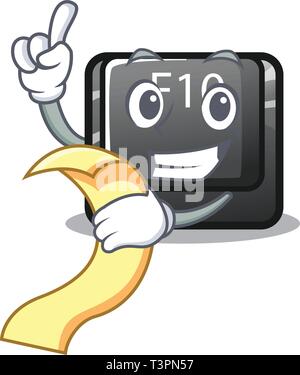 Mit der MENU-Taste f10 isoliert mit der Cartoon Stock Vektor