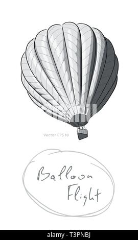Heißluftballons verschiedenen farbigen in den Himmel Stock Vektor