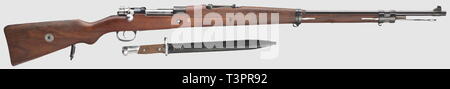 SERVICE WAFFEN, BRASILIEN, Gewehr Modell 1935, Mauser Oberndorf, mit Bajonettverschluss, Kaliber 7x57, Nummer 5614, Editorial-Use - Nur Stockfoto