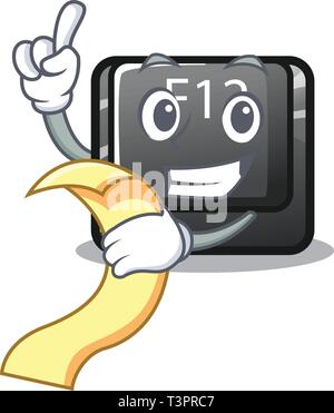 Mit der MENU-Taste f12 in den Comics Form Stock Vektor